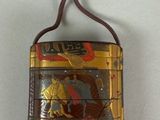 a black and gold case with a horse on it