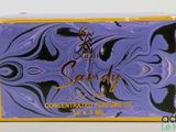 an image of a purple and gold soap bar