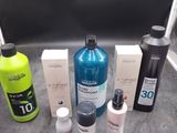 many different types of skin care products on the floor