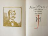 an open book with a picture of a man in a suit and tie