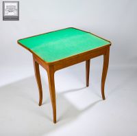 Table à jeux en noyer et bois de placage (bois de rose, pali… (photo 5)
