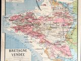 an old map of the region of france with its major cities