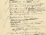 un bout de papier sur lequel figurent des caractères manuscrits et l'image d'un oiseau