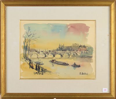une photo d'une aquarelle représentant une ville
