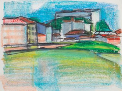 Raymond ESPINASSE (1897-1985) Depuis l'autre côté de la Garo…