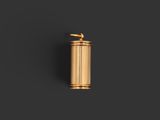 un briquet doré sur fond noir