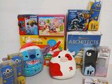 a lot of toys that are on the table