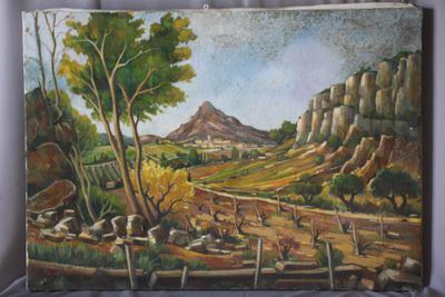 Max TOUTAIN (1935-2006), "Les vignes du Baou de Saint-Jeanne…