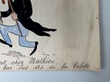 a drawing of a man in a tuxedo holding a cane