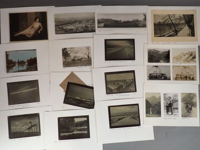a lot of pictures on the wall of a room