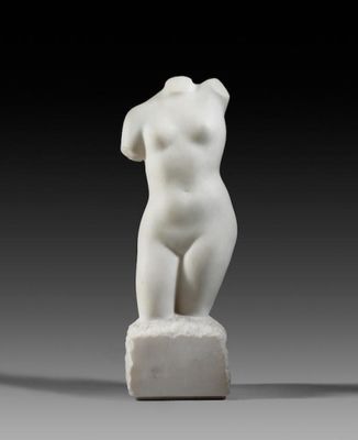 DEJEAN Louis (1872-1953) "Torse de femme" marbre de Carrare …
