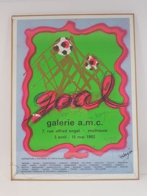 Jean MESSAGIER - Affiche de l'exposition collective "Footbal…