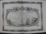 an old book with a picture of a ship on it