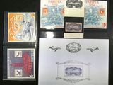 plusieurs types de timbres sont présentés sur une surface noire