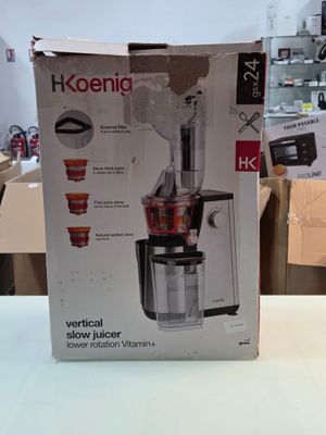 une boîte sur laquelle figure l'image d'un extracteur de jus
