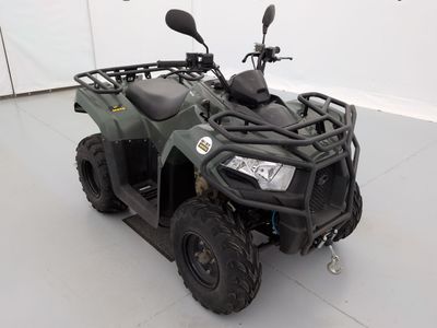 une photo d'un quad garé dans un garage