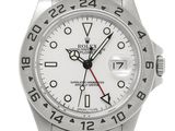 rolex watch with white dial and red second hand