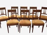 lot de six chaises avec assise rembourrée, de style chaise de salle à manger