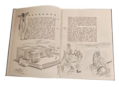 un livre ouvert sur lequel figure le dessin d'un homme et d'une femme