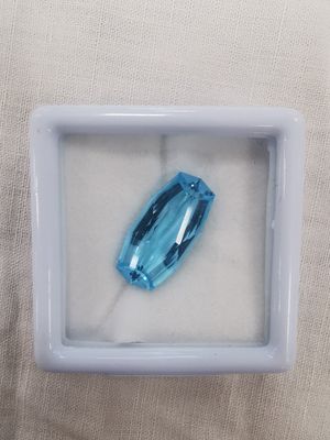 TOPAZE sky blue IF Brésil coussin 21 x 10 x 7,2 13,8ct