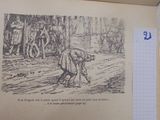un dessin représentant un homme qui se penche pour ramasser quelque chose