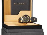 bvlgari men ' s black and gold stainless steel watch