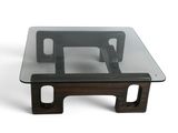 an image of a glass coffee table with a wooden base