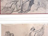 deux dessins représentant un homme à cheval et un homme à cheval
