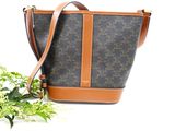 louis vuitton monogram canvas and leather bucket bag
