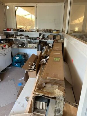 a room with a lot of boxes on the floor