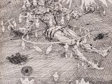 an image of a drawing of a group of people flying in the sky