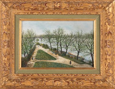 une image représentant un tableau où l'on voit un chemin menant à un parc