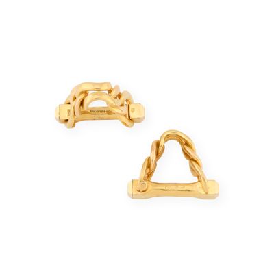 CARTIER, Années 1950-1960 Paire de boutons de manchettes « E…