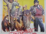 une affiche de western mettant en scène deux hommes à cheval