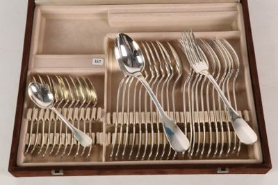 silverware in a wooden box with silverware in it