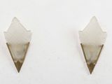 pair of art deco wall sconces in brass and white glass