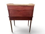 an image of a wooden desk with a drawer on top of it