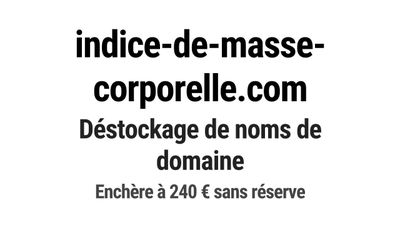 Nom de domaine indice-de-masse-corporelle.