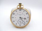 an image of a close up of a pocket watch on a white surface