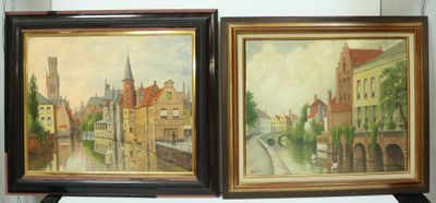 DE VRIENDT Albrecht (1843-1900), Belgique, Vues de Bruges, p…