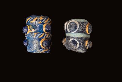 Paire DE Perles Pour Les Yeux EN Verre PHÉNicien