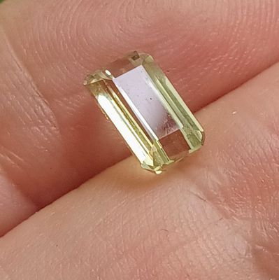 quelqu'un tient un anneau jaune et blanc dans la main