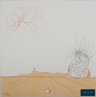 une image représentant un dessin d'un chat faisant voler un cerf-volant dans le ciel