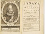 an old book with a picture of a man in a wreath on it