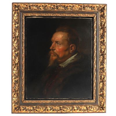 a painting of a man with a beard in a gold frame
