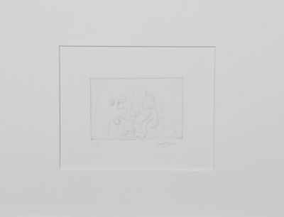 une image représentant un dessin dans un cadre blanc accroché au mur