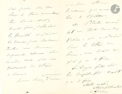 une vieille lettre manuscrite d'un homme qui écrit un poème