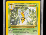 a close up of a pokemon card with a bee on it