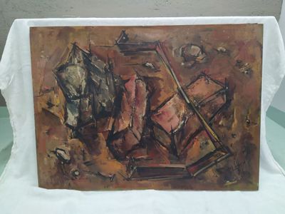 Roger LERSY (1920-2004). Sans titre (nature morte) Huile sur…