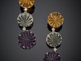a pair of amethorate, amethorate and amethorate earrings